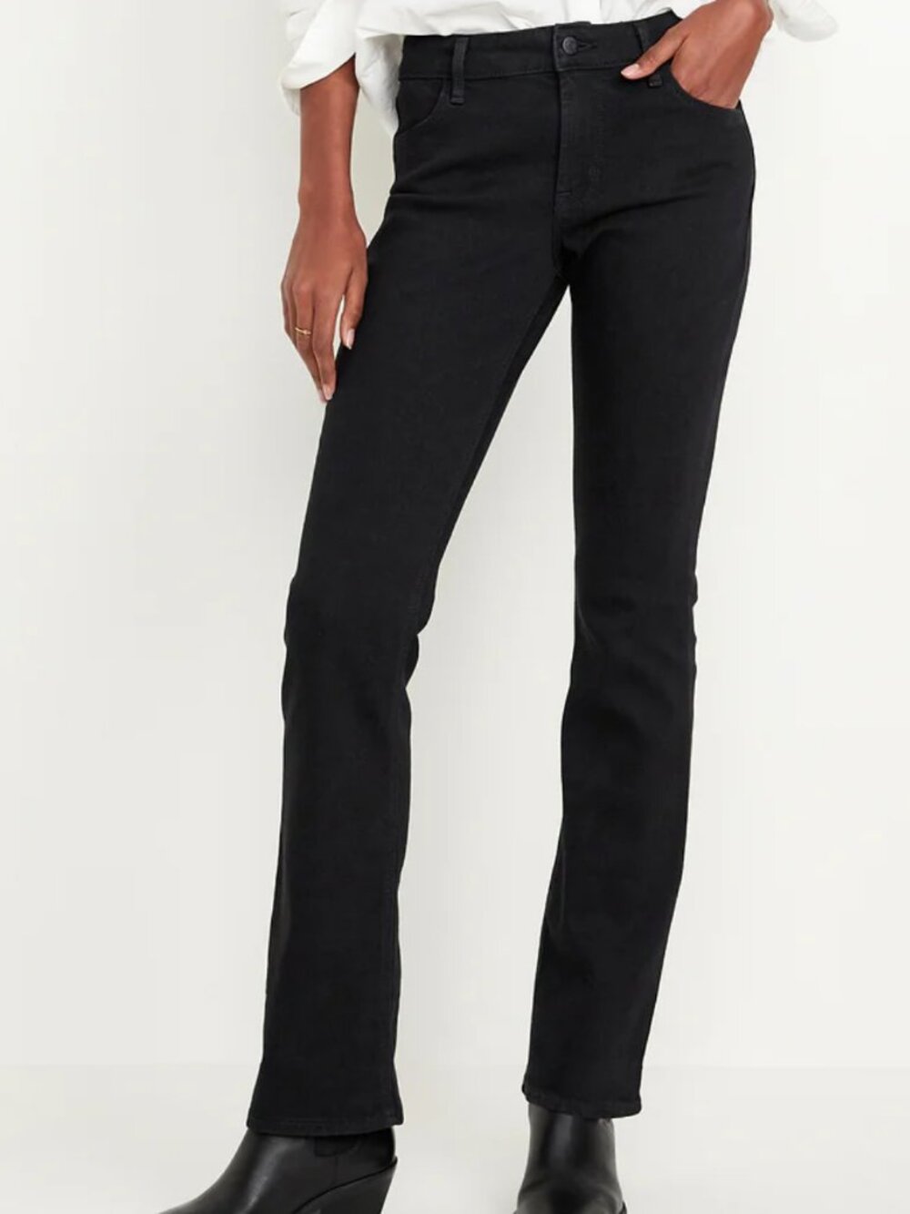 Old Navy Mid-Rise WOW Boot-Cut Black Jeans Size 10